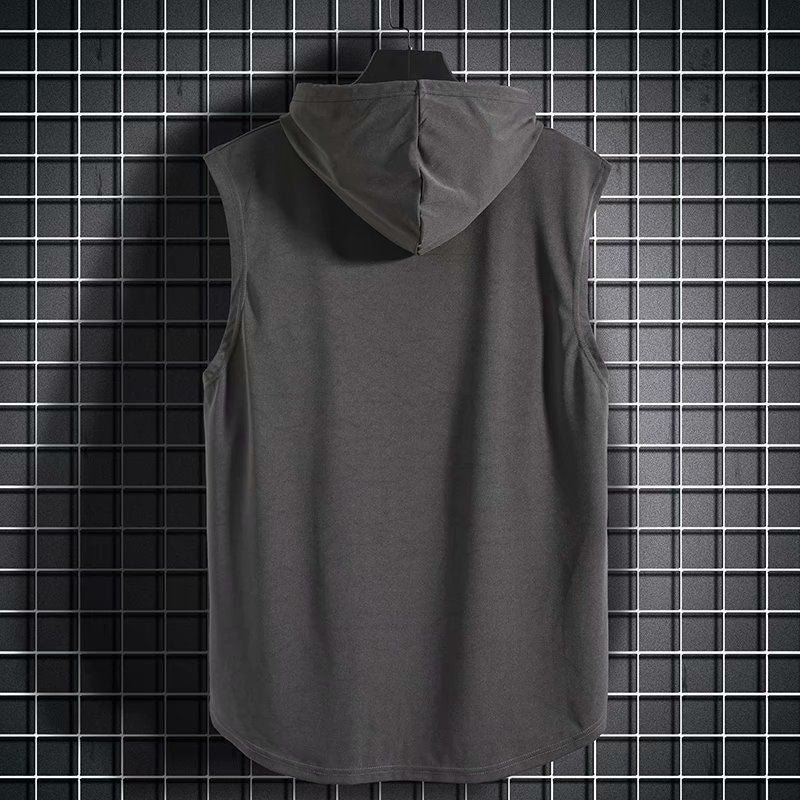 Plus Size Summer Men Clothing Tank Tops Sweatshirt Sleeveless Tops Hoodie Vest Workout Fitness Mens T Shirt Workout Hip Hop Vest | TageUnlimited
