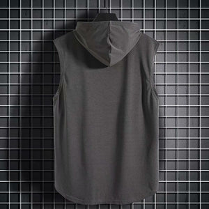 Plus Size Summer Men Clothing Tank Tops Sweatshirt Sleeveless Tops Hoodie Vest Workout Fitness Mens T Shirt Workout Hip Hop Vest | TageUnlimited