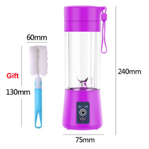 Portable Blender Mini Mixer Electric Juicer Machine Fresh Fruit Juice Blender Smoothie Maker Blender Cup Bottle A Travel Kitchen | TageUnlimited