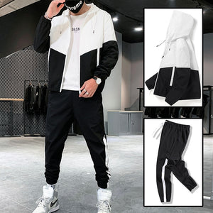 New Hip-hop Suit Male Set Track Suits Sweatsuit Man Tracksuit Mens Sets Pant Zipper Pockets Outwear 2PC Jacket+Pants Sets | TageUnlimited