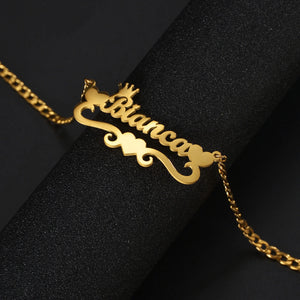 Custom Name Anklet Personalized Thick Leg Chain Letter Jewelry for Women Stainless Steel 18cm Charms Customized Gift