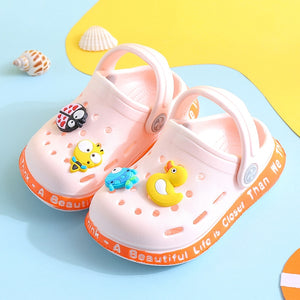 Kids Sandals  Hole Shoes Slippers Soft Anti-Skid Cartoon DIY Design Hole Baby Shoes Sandy Beach For Boys Girls | TageUnlimited