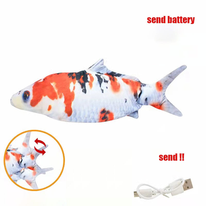 Cat Toys Electric Fish With USB Charging Built-In Lithium Battery Simulation Realistic Pet Molar Interactive Toys Pet Supplies | TageUnlimited