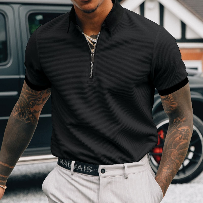 Summer Men&#39;s Polo Business And Casual Polo Shirt Men Solid Polo Shirts Brand Short-Sleeved Shirt  Man Clothing S-3XL | TageUnlimited