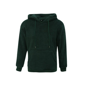 New Autumn and Winter Warm Men´s Wool Hooded Sweatshirts Letter Print Hooded Pullover Kangaroo Pocket Hooded Fleece Sweatshirts | TageUnlimited