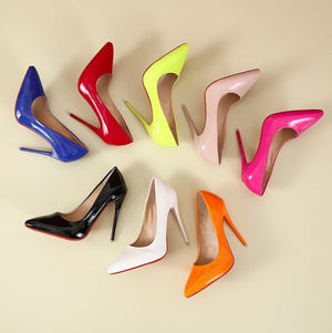 Fashion High Heels 35-45 Plus Size Women Shoes 12cm Thin Stiletto Banquet Wedding Shoes Sexy Pointed Toe Ladies Party Shoes | TageUnlimited