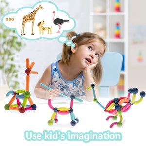 Magic Magnetic Building Blocks Toy Magnetic Construction Set Magnet Ball Sticks Rod Games Montessori Educational Toys For Kids | TageUnlimited