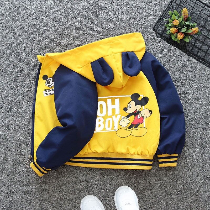 Spring Baby Boys Girls Coats Cartoon Mickey Zipper Hoodies Jacket For Kids Sweatshirt Children Windbreaker Outerwear 1-6 Years | TageUnlimited