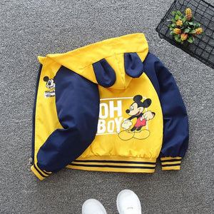 Spring Baby Boys Girls Coats Cartoon Mickey Zipper Hoodies Jacket For Kids Sweatshirt Children Windbreaker Outerwear 1-6 Years | TageUnlimited