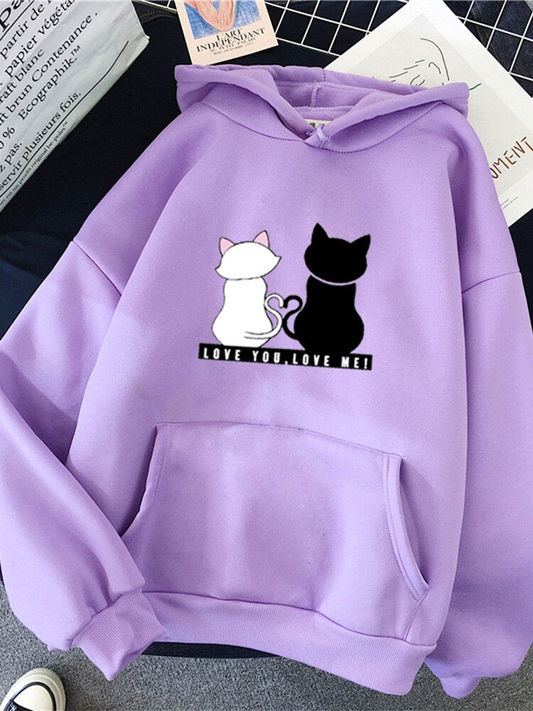 Streetwear Hoodies Fashion Women Sweatshirt Autumn Winter Long Sleeve Harajuku Hooded Sweater Korean Cartoon Cat sudadera mujer | 0 | TageUnlimited