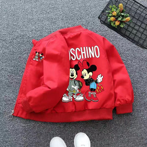 Spring Baby Boys Girls Coats Cartoon Mickey Zipper Hoodies Jacket For Kids Sweatshirt Children Windbreaker Outerwear 1-6 Years | TageUnlimited