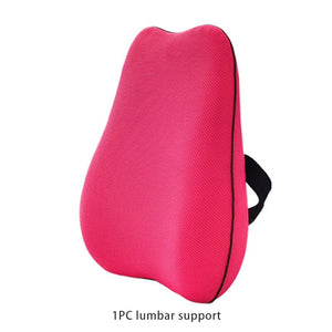 Memory Foam Seat Cushion Waist Back Pillow set Orthopedic Pillow Coccyx Hip Massage Pad Sets for Office Chair  Support Car Seat | TageUnlimited