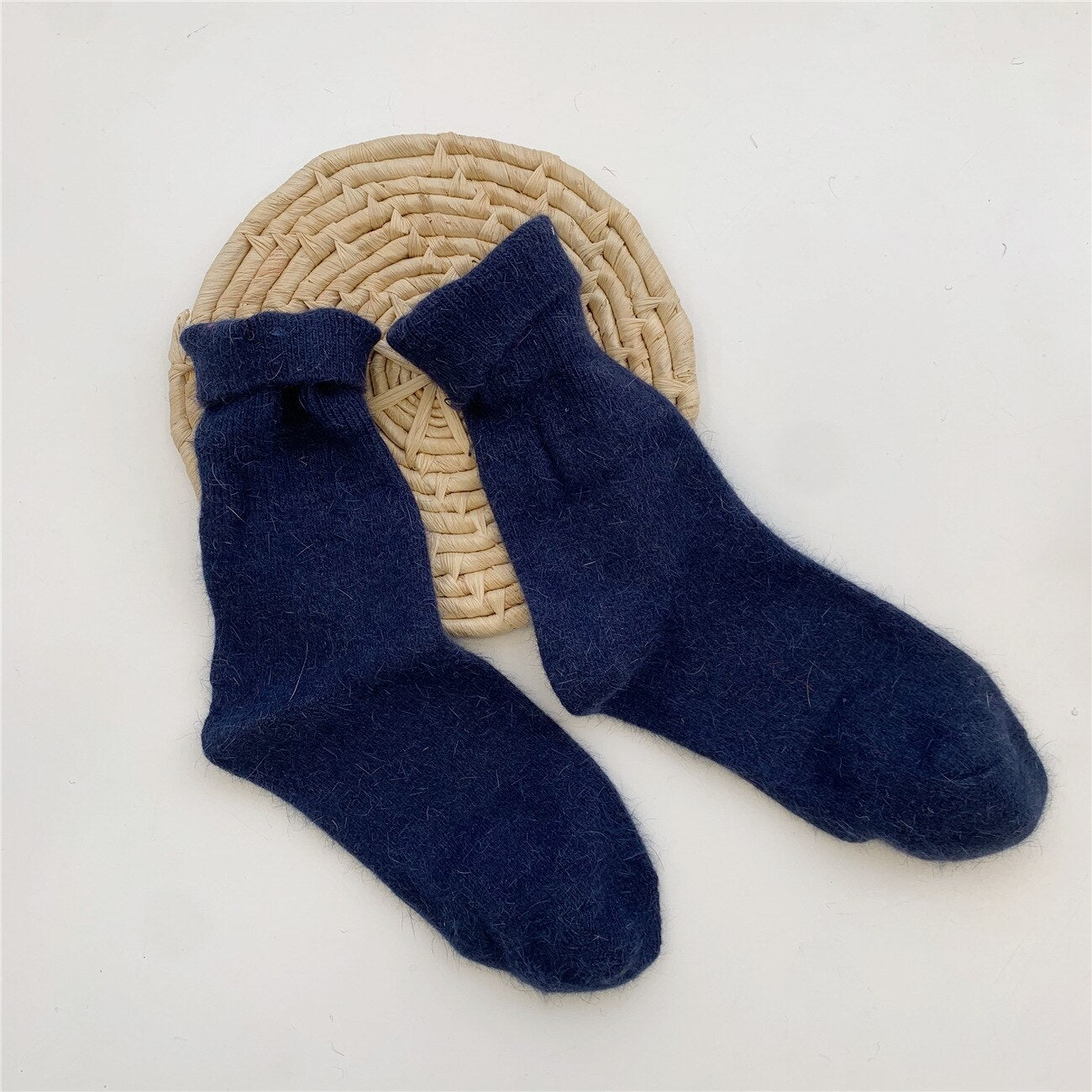 Solid Rabbit Hair Woman Socks Winter Thick Warmer Long Socks Japanese Kawaii Cute Thermal Cashmere Christmas Sock New Year Gifts | TageUnlimited