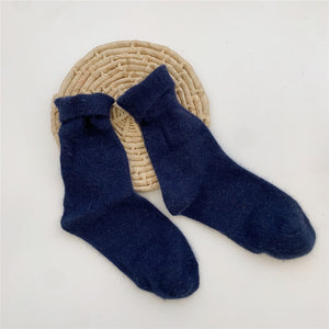 Solid Rabbit Hair Woman Socks Winter Thick Warmer Long Socks Japanese Kawaii Cute Thermal Cashmere Christmas Sock New Year Gifts | TageUnlimited