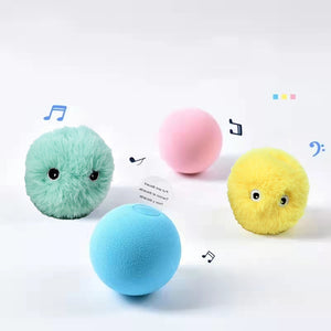 Smart Cat Toys Interactive Ball Plush Electric Catnip Training Toy Kitten Touch Sounding Pet Product Squeak Toy Ball Cat Supplie | TageUnlimited