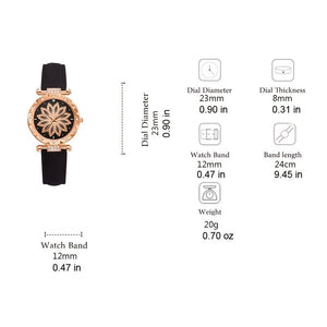 5pcs Set Watches Women Leather Band Ladies Watch Simple Casual Women Analog WristWatch Bracelet Gift | TageUnlimited