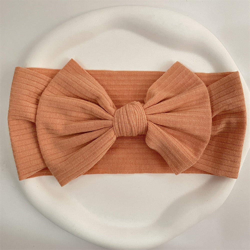 New Colors Knit Baby Headbands Rib Bow Elastic Soft Newborn Headbands for Baby Girl Children Turban Infant Kids Hair Accessories | TageUnlimited