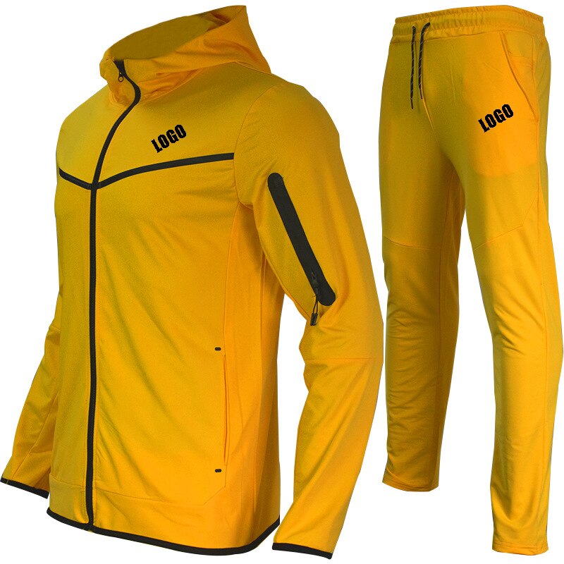 Tech Custom logo Men's Tracksuits Set Long Sleeve Causal Full Zip Running Sports Sweatsuit For Men 2 Piece Outfits | TageUnlimited