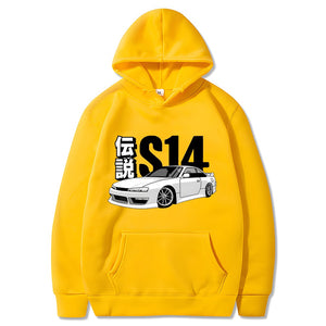Anime Initial D Hoodie Drift JDM Pullover Oversized Sweatshirt EU Size Silvia Streetwear S Comic14 Japan Car Long Sleeve Unisex | TageUnlimited