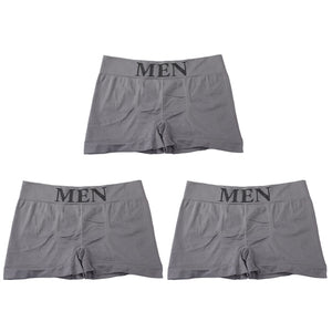 3Pcs/Lot Men Panties Underwear Boxers Breathable Man Boxer Solid Underpants Comfortable Male Brand Shorts Black Blue Underwear | TageUnlimited