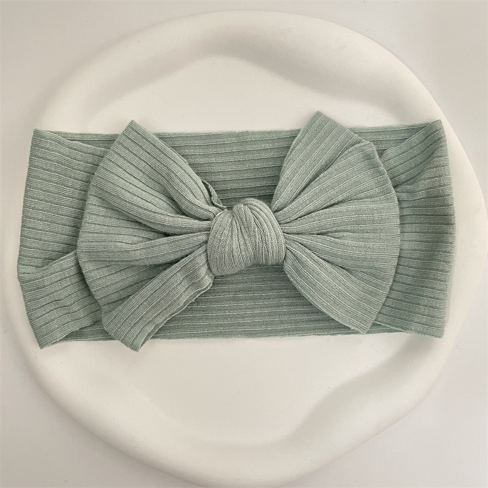 New Colors Knit Baby Headbands Rib Bow Elastic Soft Newborn Headbands for Baby Girl Children Turban Infant Kids Hair Accessories | TageUnlimited
