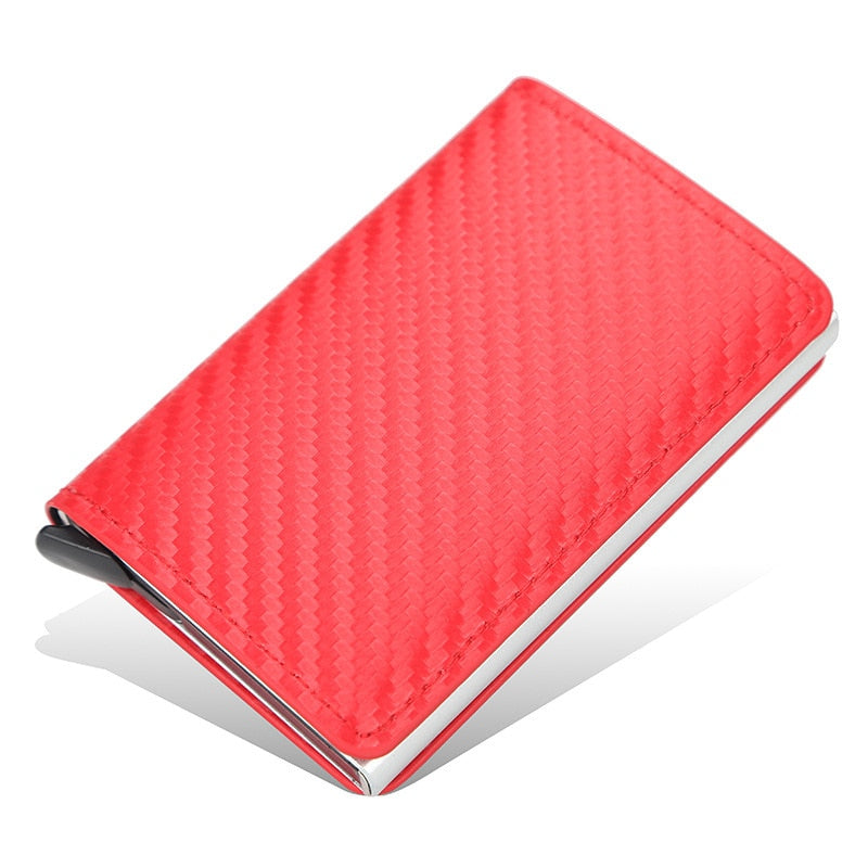 Credit Card Holder Wallet Men Women RFID Aluminium Bank Cardholder Case Vintage Leather Wallet with Money Clips | TageUnlimited