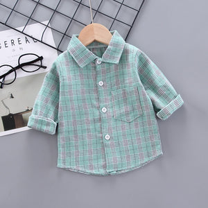 IENENS Spring Thin Shirts Baby Boys Long Sleeve Striped Print Shirts Kids Tops Tees Shirts Casual Blouse | TageUnlimited