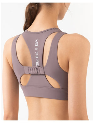 Women Support Shockproof Sport Bra High Impact Padded Fitness Bra Quick Dry Gym Tops Workout Push Up SportWear Running Yoga Vest | TageUnlimited