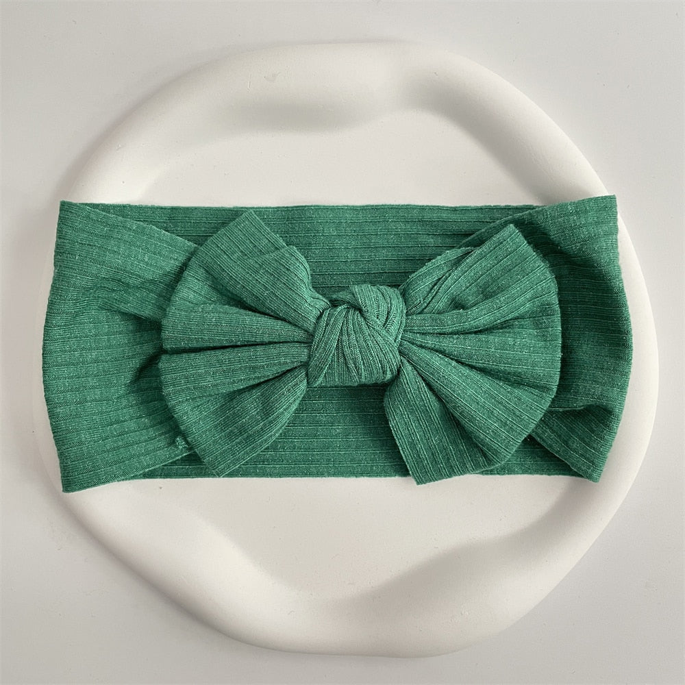 New Colors Knit Baby Headbands Rib Bow Elastic Soft Newborn Headbands for Baby Girl Children Turban Infant Kids Hair Accessories | TageUnlimited