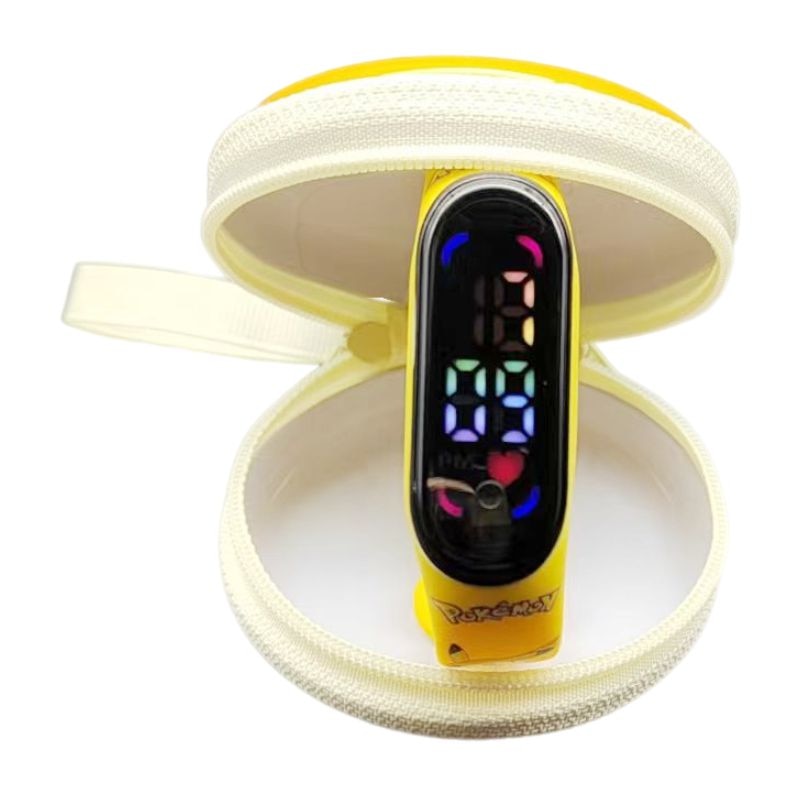 Pokemon Digital Watch Anime Pikachu Squirtle Eevee Charizard Student Silicone LED Watch Kids Puzzle Toys Children Birthday Gifts | TageUnlimited