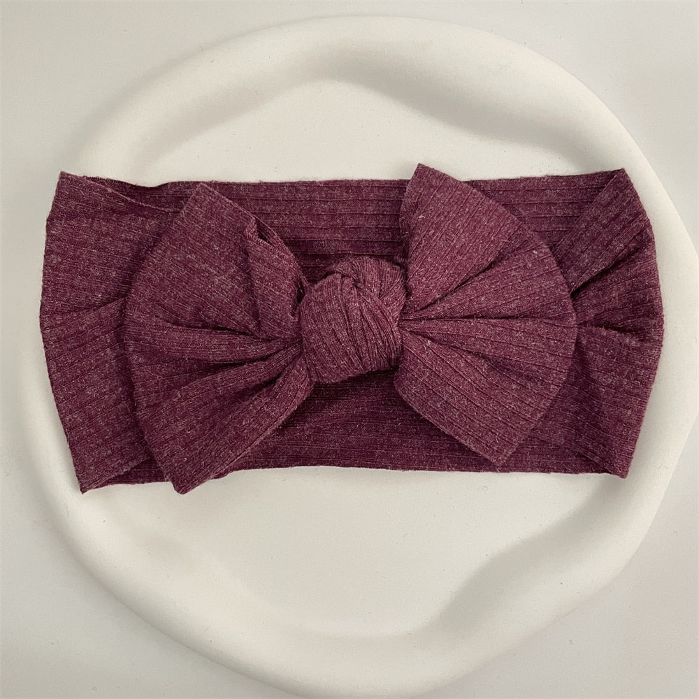 New Colors Knit Baby Headbands Rib Bow Elastic Soft Newborn Headbands for Baby Girl Children Turban Infant Kids Hair Accessories | TageUnlimited