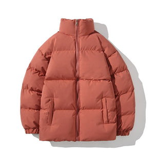 Streetwear  Warm Men Winter Coat Solid Color Casual Parka Stand Collar Fashion Oversize Women&#39;s Winter Jacket | TageUnlimited