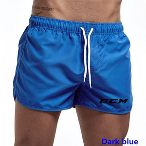 CCM Brand Men Stretch Swim Trunks Quick Dry Beach Shorts Drawstring Boxer Briefs Soccer Tennis Training Short | TageUnlimited