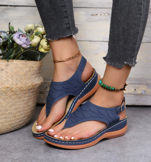 Summer Oxford Women Sandals Flats Slippers Pu Leather Flip Flops Belt Buckle Female Shoes New Rome Fashion Women Slides | TageUnlimited