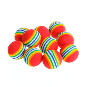 Rainbow EVA Cat Toys Ball Interactive Cat Dog Play Chewing Rattle Scratch EVA Ball Training Balls Pet Toys Supplies | TageUnlimited