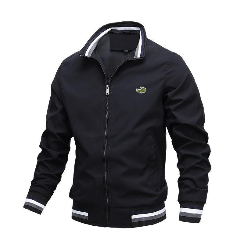 Autumn and Winter Men Stand Collar Casual Zipper Jacket Outdoor Sports Coat Windbreaker Jacket for Men | TageUnlimited