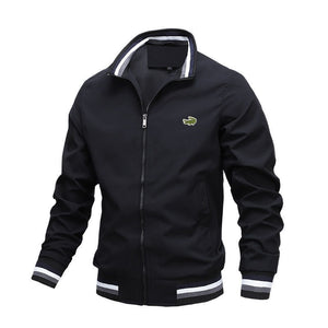 Autumn and Winter Men Stand Collar Casual Zipper Jacket Outdoor Sports Coat Windbreaker Jacket for Men | TageUnlimited