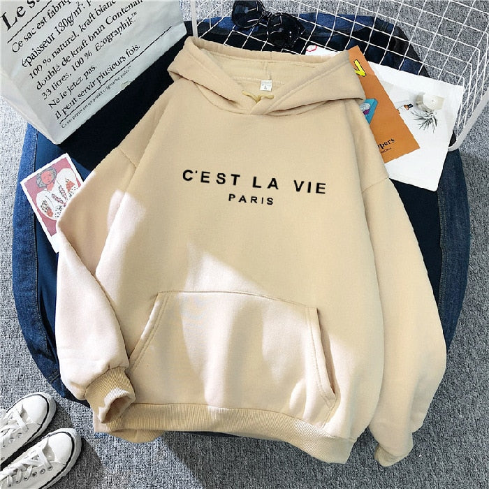 Streetwear Hoodies Letter Printed Women Sweatshirt Autumn Winter Long Sleeve Harajuku Pullovers Hooded Sweater sudadera mujer | 0 | TageUnlimited