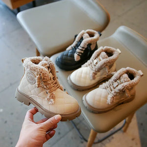 Kids Boots Winter for Boys Cotton Shoes Plush Warm Girls Short Boots Fashion Children Student Shoes | Gender neutral shoes | TageUnlimited