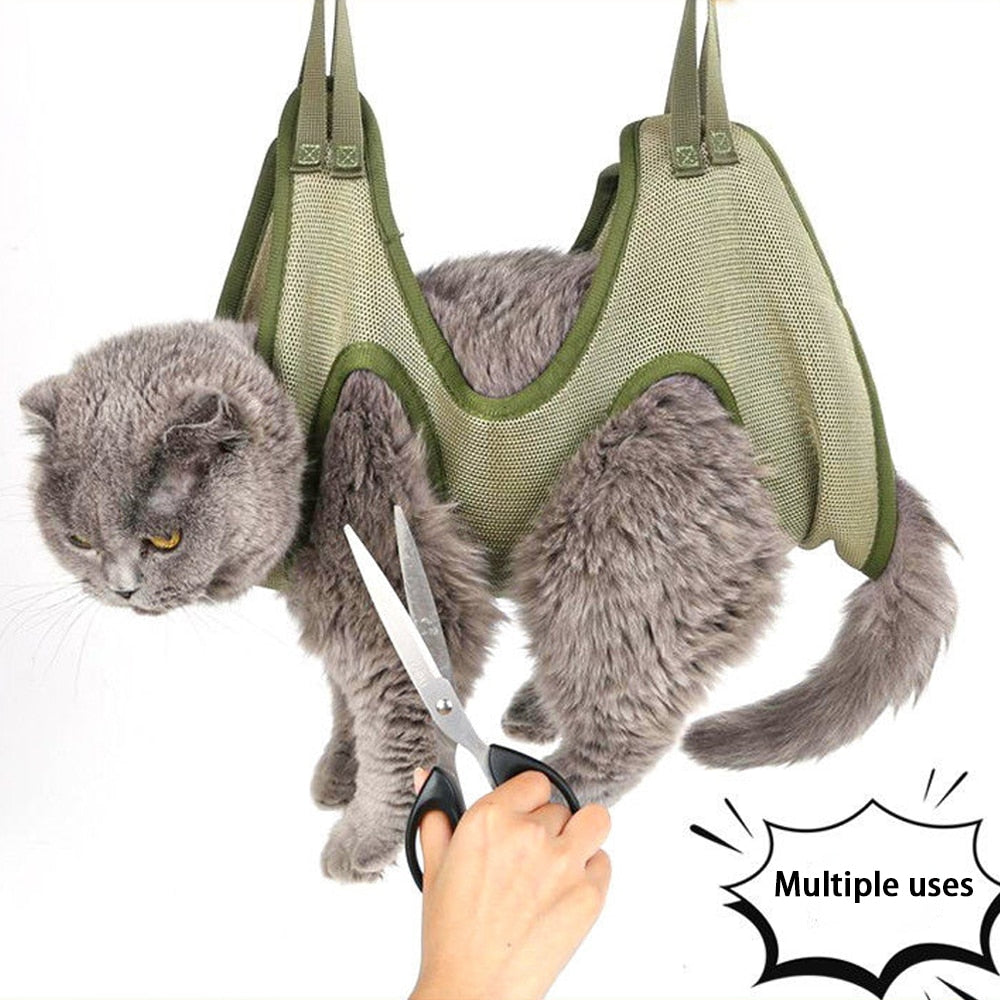 Cat Grooming nail cutting anti scratch bite fixed bag bath Trimming Restraint Bag Pet Beauty hammock hanging Pet Supplies Set | TageUnlimited