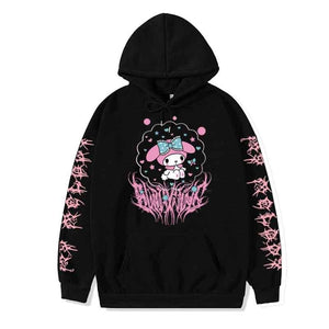 Cute Sanrio Kuromi Hoodie Hooded Sweater Dark Same Style for Men and Women Anime Toys For Girls | 0 | TageUnlimited