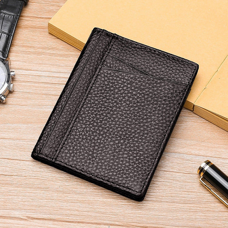 Buylor Men Wallet Soft Super Slim Wallet Genuine Leather Mini Credit Card Holders Wallet Thin Card Purse Small Bags for Women | TageUnlimited