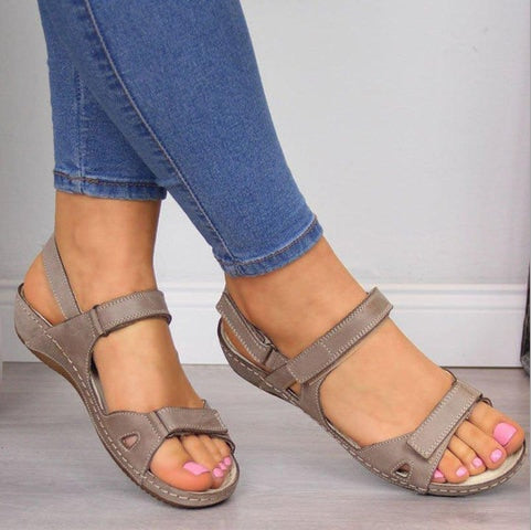 Summer Open Toe Comfy Sandals Super Soft Premium Orthopedic Low Heels Walking Sandals | TageUnlimited