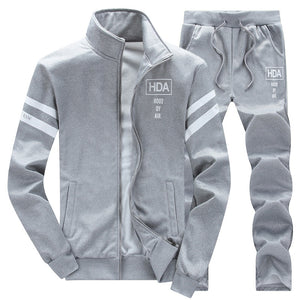 Tracksuit Men Winter Sporting Slim Fit Warm Thickened Sportswear Hooded Sweatsuit Two Piece Running Fitness Men Set | TageUnlimited