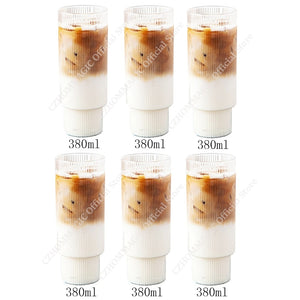 6/4/2/1Pcs American Coffee Mug Heat-Resistant Glass Cups Transparent Tea Mug Water Cup for Drinking Milk Beertea Juice Tumblers | 0 | TageUnlimited