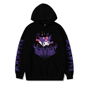 Cute Sanrio Kuromi Hoodie Hooded Sweater Dark Same Style for Men and Women Anime Toys For Girls | 0 | TageUnlimited