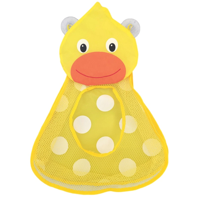 Baby Bath Toys Cute Duck Frog Mesh Net Toy Storage Bag Strong Suction Cups Bath Game Bag Bathroom Organizer Water Toys for Kids | TageUnlimited