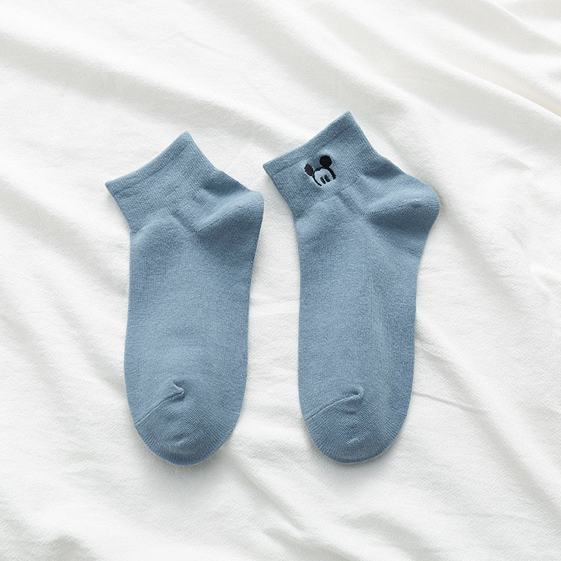 Disney Embroidered women socks shallow mouth Korean cute Japanese tide summer thin Cotton Funny street adult short boat sock | TageUnlimited