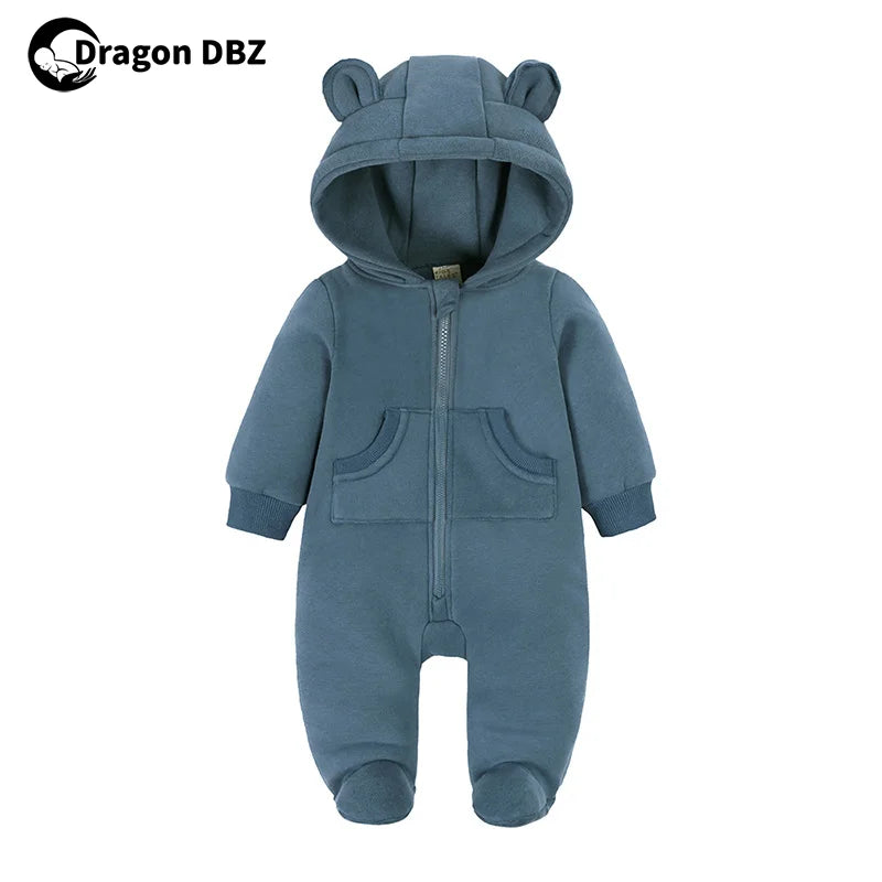 Newborn Baby Boy Clothes Long Sleeve Layette Pajamas Gender Neutral Girls Footies Autumn Winter Warm Infant Pajamas 3-24 Months | TageUnlimited