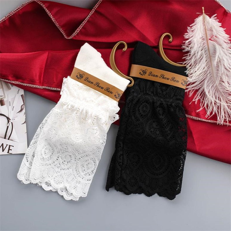 Women Black Lace Stockings Hollow Transparent Lace Stockings Pure Cotton Japanese Fleece Socks  Quilt Color Princess Socks | TageUnlimited